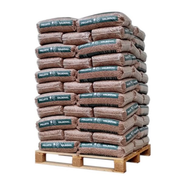 Pellet Valboval – Palete de 65 sacos de 15 kg – Lenha