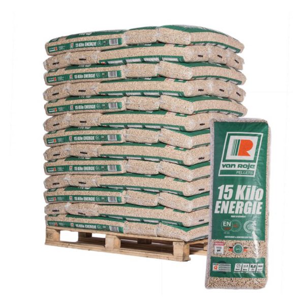 Pellet Van Roje – Palete de 65 sacos de 15 kg – Lenha