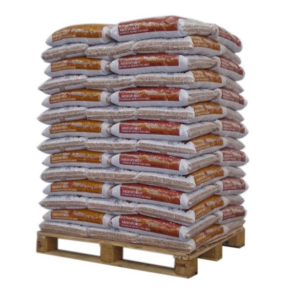 Pellet Ardenforest – Palete de 70 sacos de 15 kg – Lenha