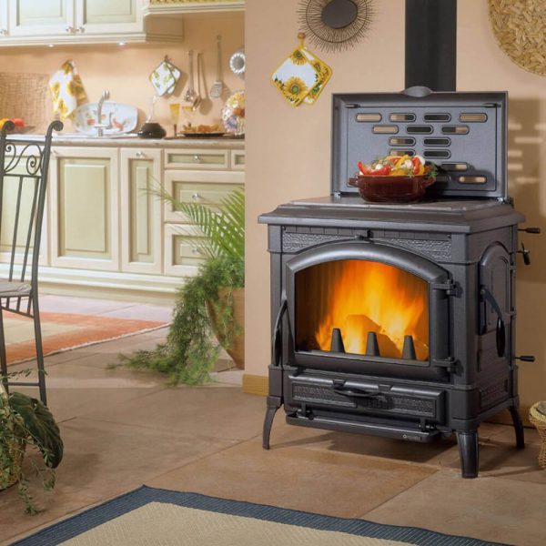 Fogão a lenha Isotta con cerchi Evo 14,5kW – Lenha