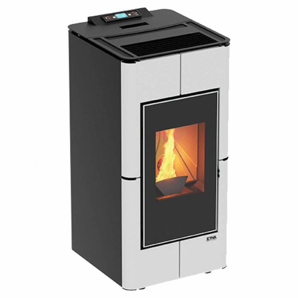 Fogão a pellets silencioso selado Tendenza 6kW – Lenha