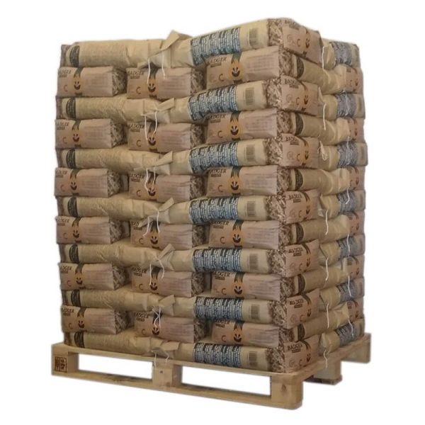 Pellet Badger – Palete de 65 sacos de 15 kg – Lenha 