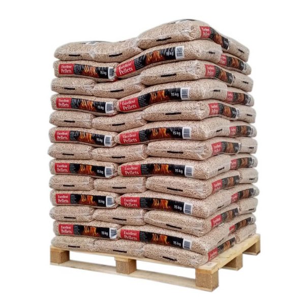 Pellet Excellent Pellets – Palete de 65 sacos de 15 kg – Lenha 